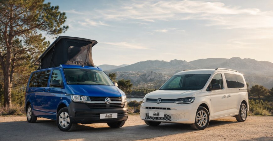 Comparativa de camperización entre Volkswagen Caddy y Volkswagen T6 realizada por Van Dream Madrid